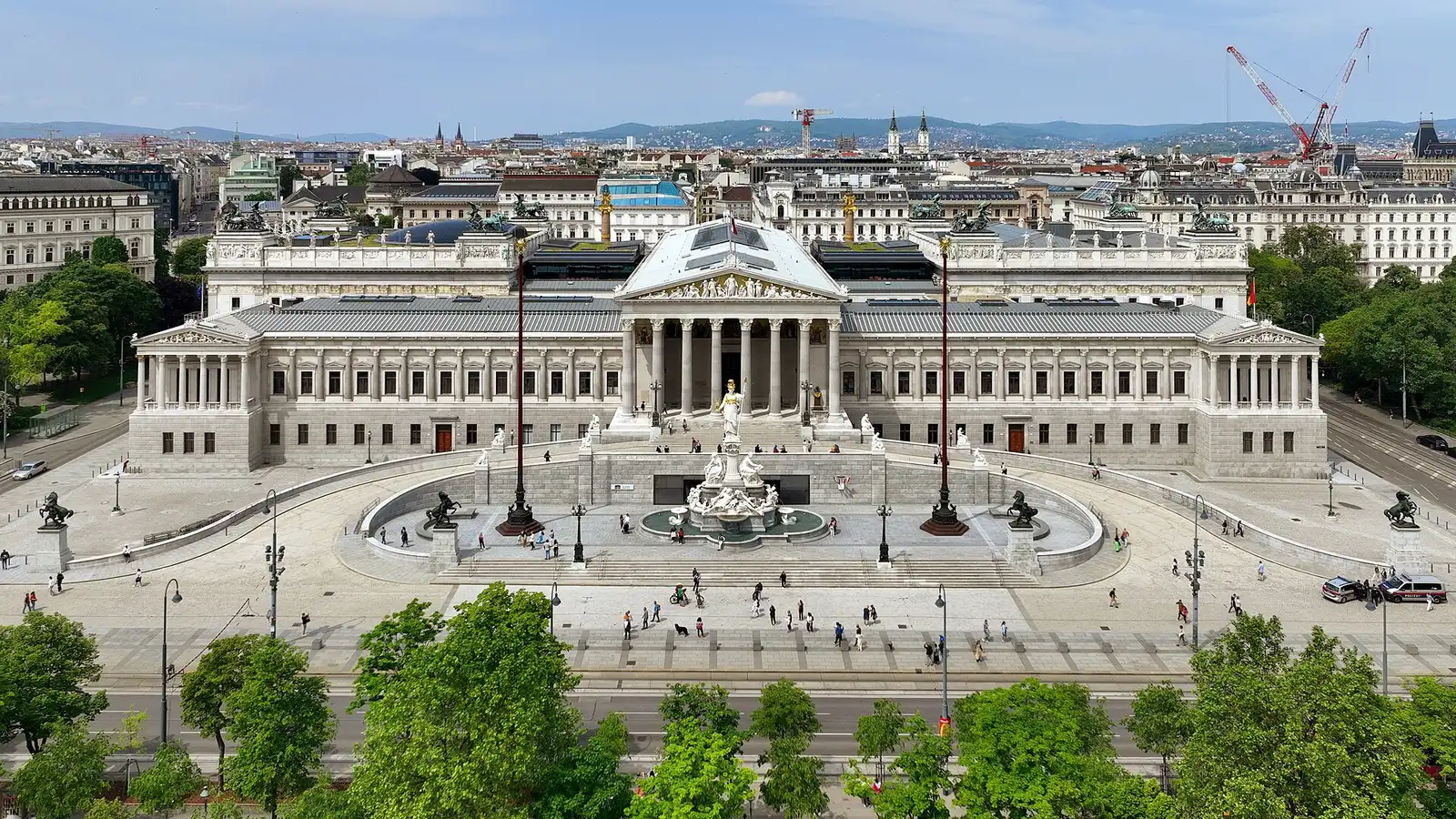 Austrian Parliament Building in Vienna