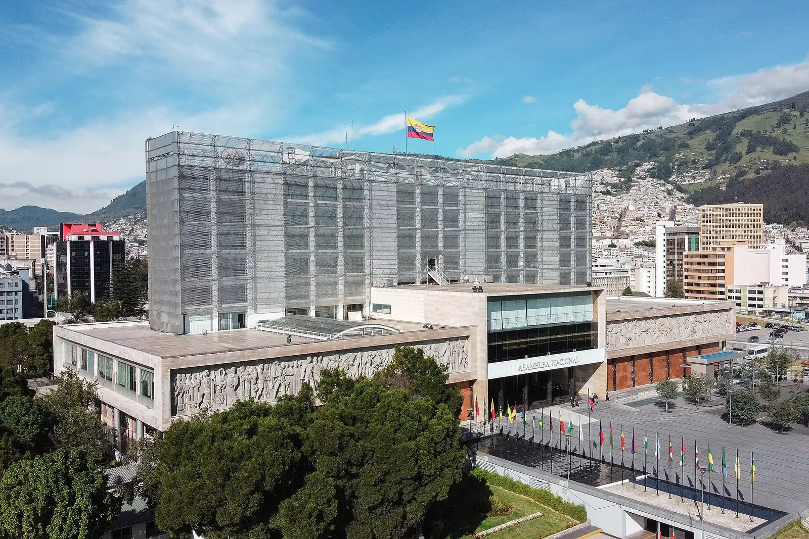 Facade of the National Assembly of Ecuador in Quito