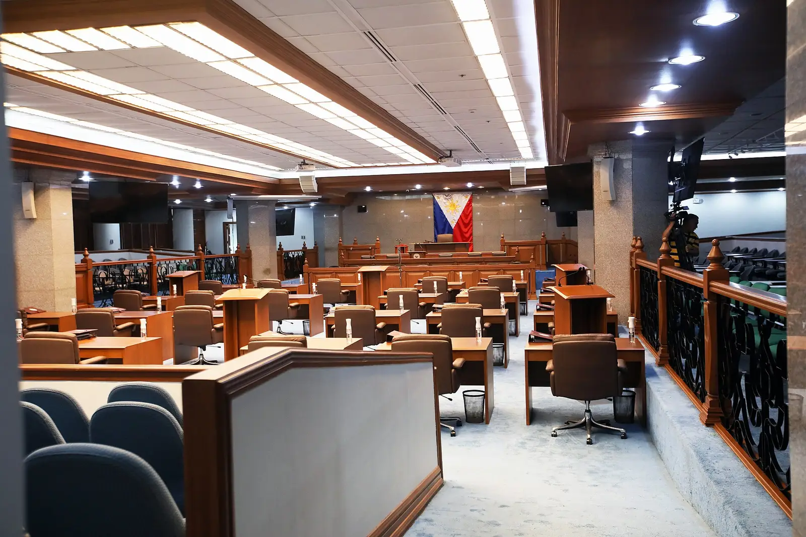 Philippine Senate chamber in the GSIS complex in Pasay