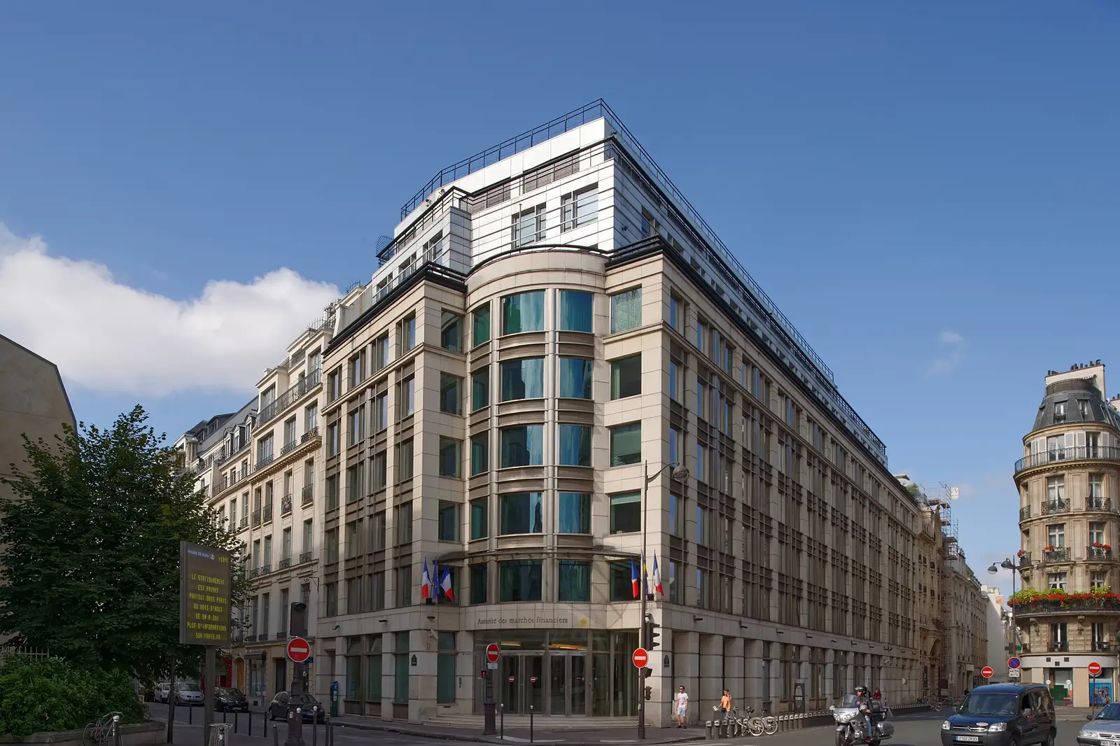 Autorité des marchés financiers offices on Place de la Bourse in Paris