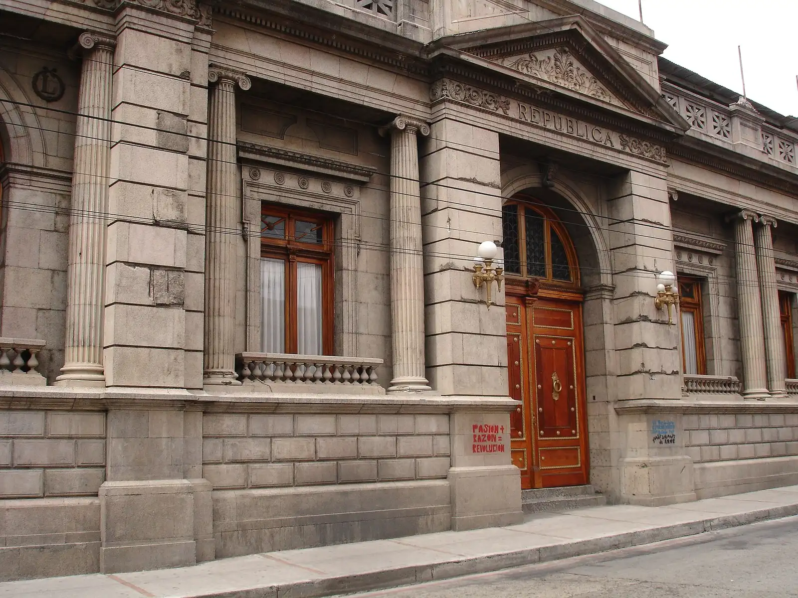 Facade of the Congress of the Republic of Guatemala in Guatemala City