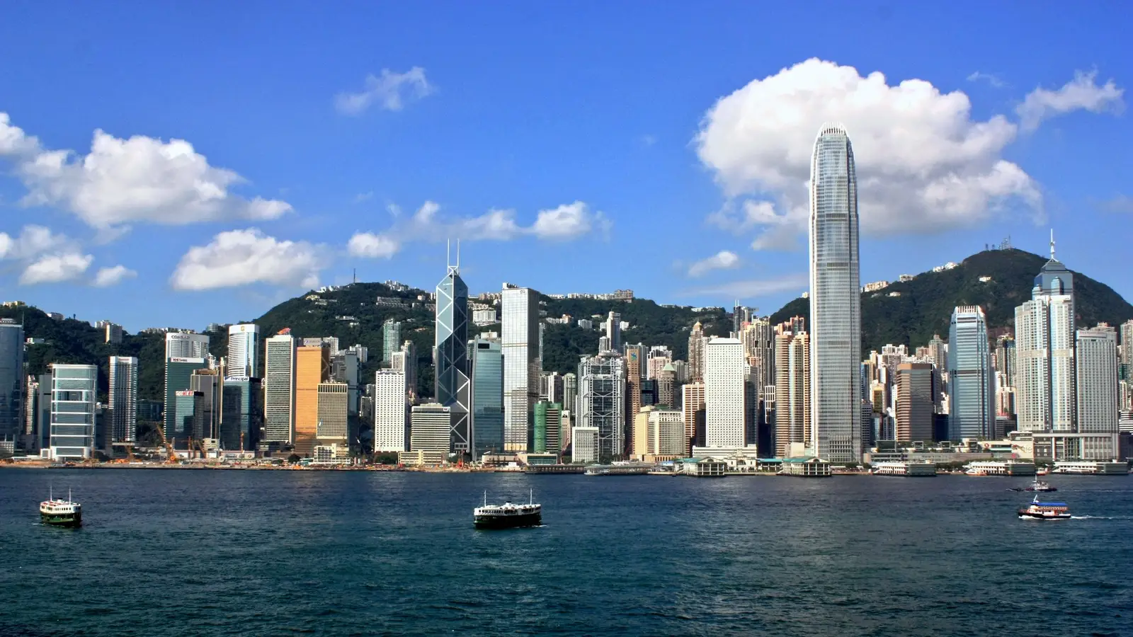 Central's skyscrapers seen from Victoria Harbour