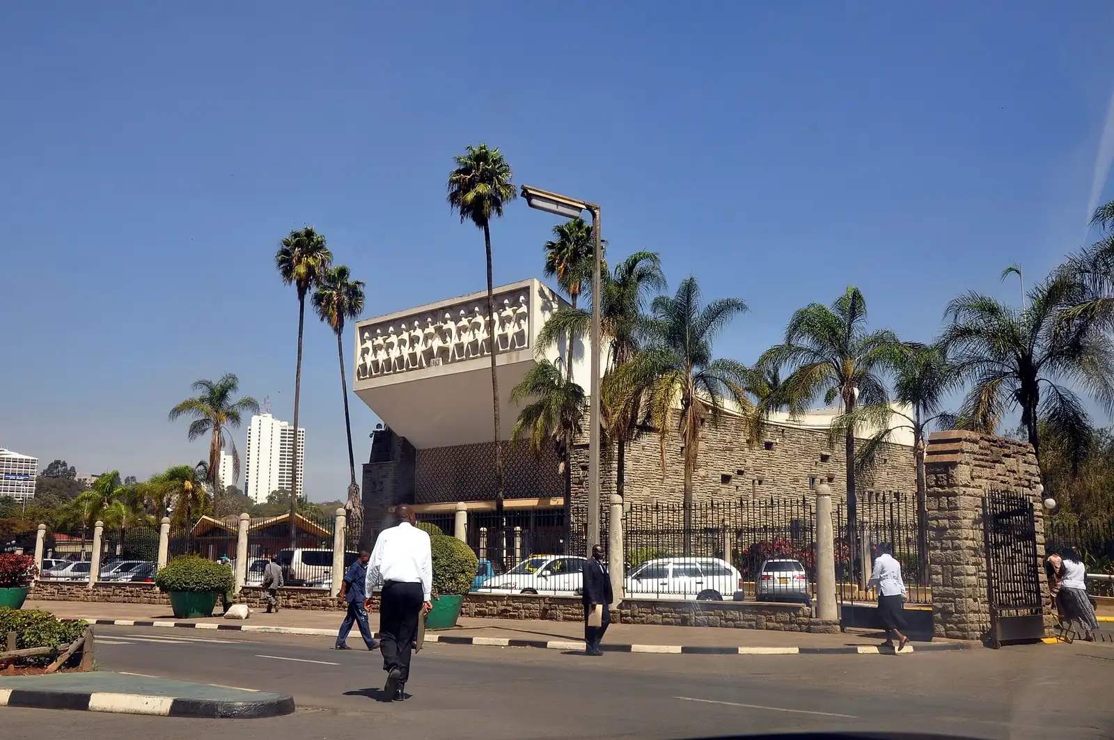 Entrance to Kenya's Parliament Buildings in Nairobi