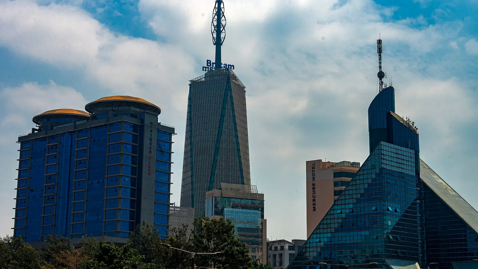 Britam Tower and office buildings in Upper Hill, Nairobi