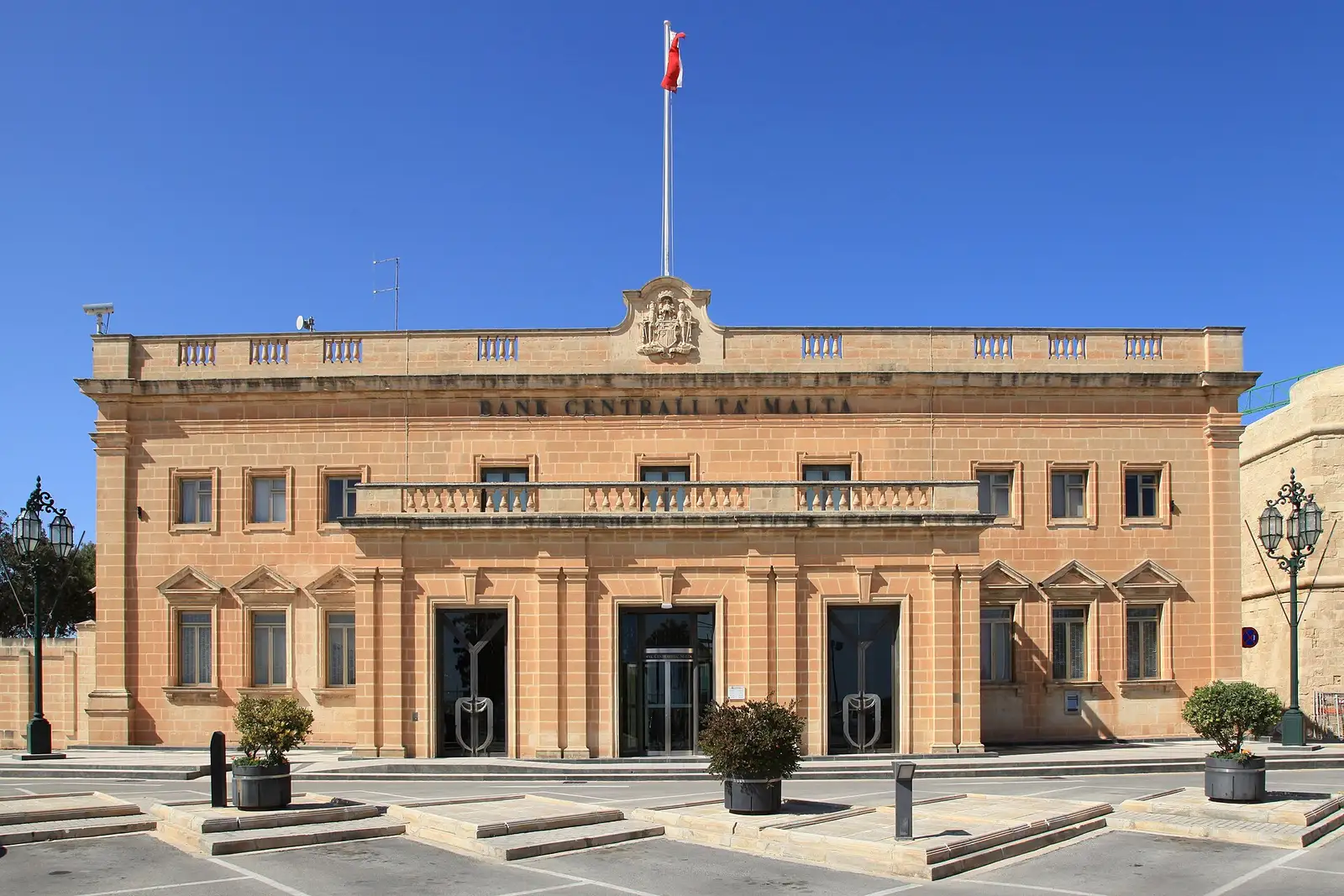Main building of the Central Bank of Malta in Valletta