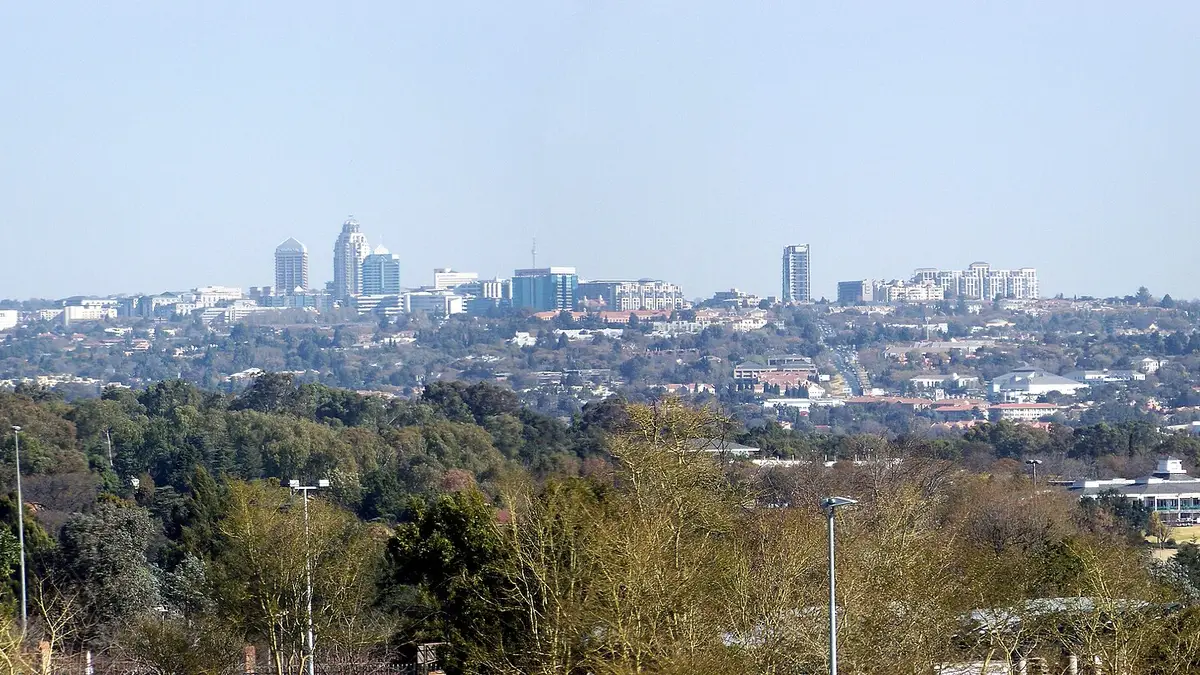 Panorámica de las torres de Sandton, en Johannesburgo