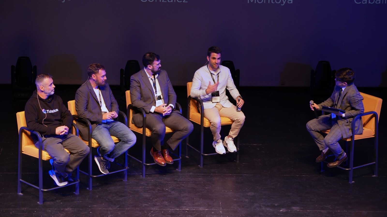 Panel "Is Web3 the evolution of the internet?" at World Chain 2140, with Isaac González (Metlabs), Ignacio Montoya (CTrading) and Miguel Caballero (Tutellus).